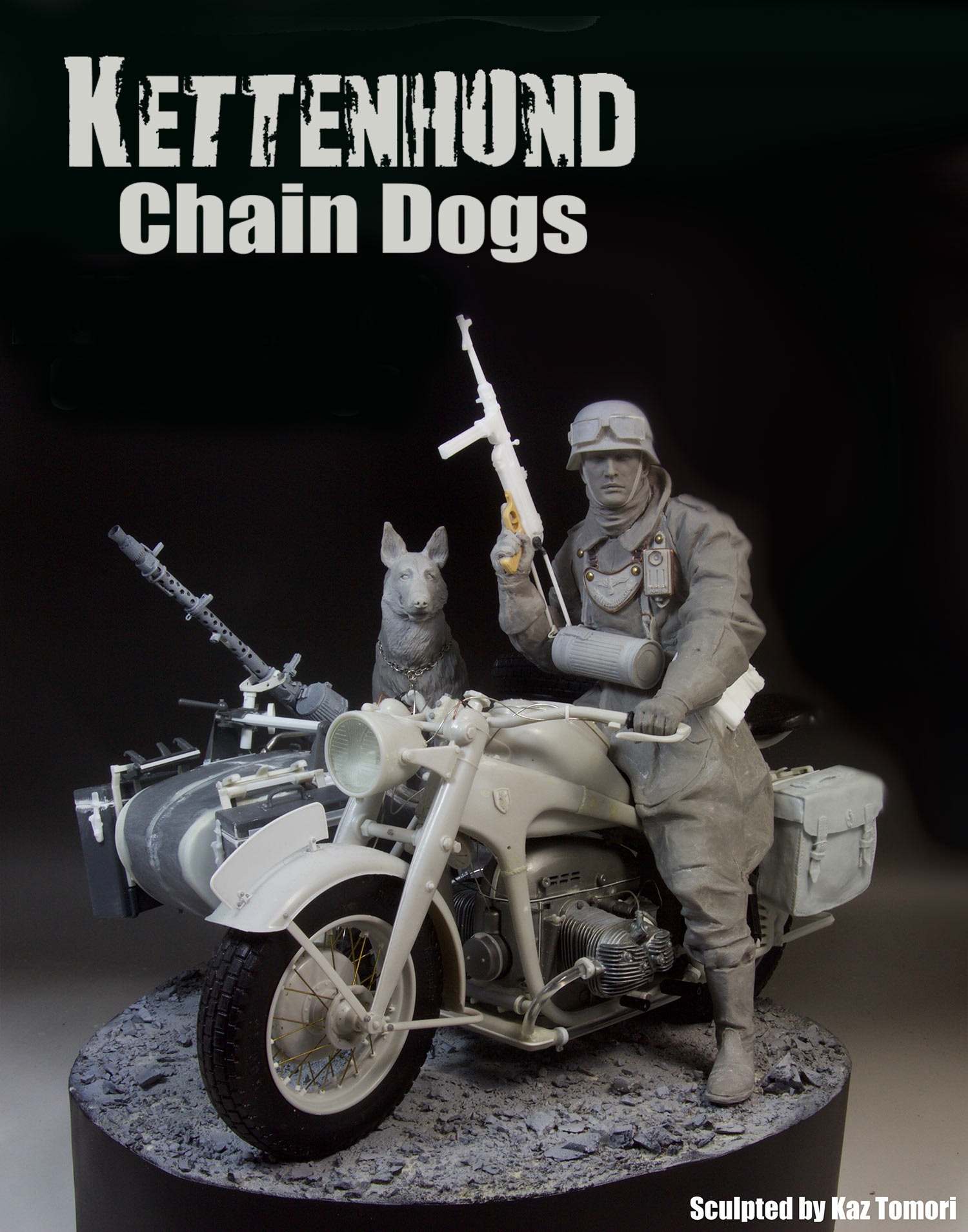 1/35 Resin Figure Model Kit WWII U.S Unpainted NO motorcycle 4 figures 